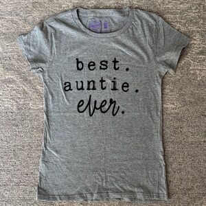 Gray Graphic Tee - Best Auntie Ever